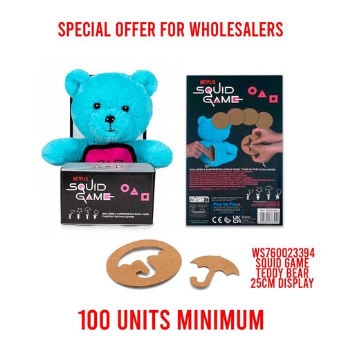 SQUID GAME TEDDY BEAR 25CM DISPLAY - Marketplace Plush 2020